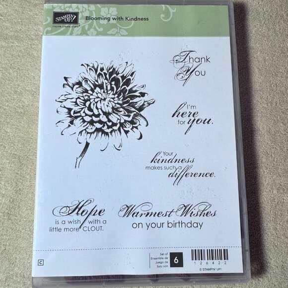 Stampin Up Blooming with Kindness Stamp Set Flowers Birthday Thank You Saying - Picture 1 of 4